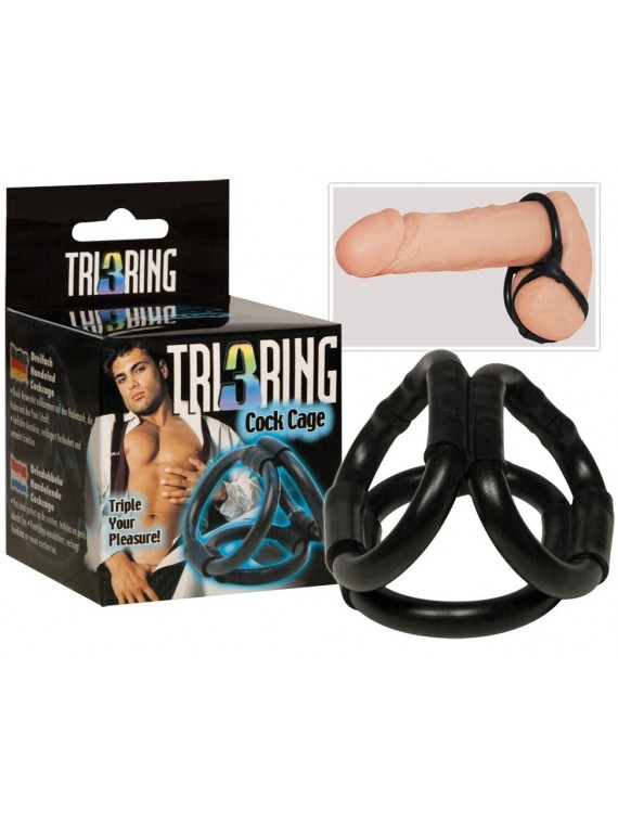 Triple Cockring Cage